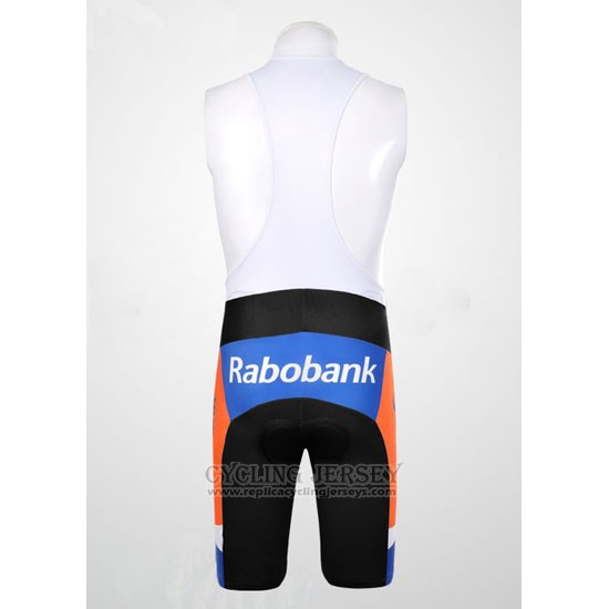 2012 Cycling Jersey Rabobank Blue and White Short Sleeve and Bib Short