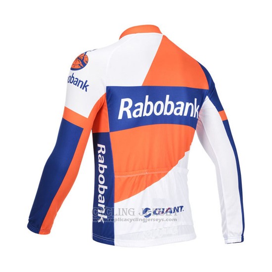 2013 Cycling Jersey Rabobank Blue and White Long Sleeve and Bib Tight