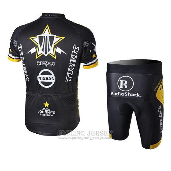 2010 Cycling Jersey Radioshack Black Short Sleeve and Bib Short Pantaloni
