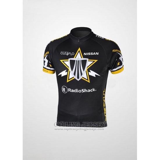 2010 Cycling Jersey Radioshack Black Short Sleeve and Bib Short Pantaloni
