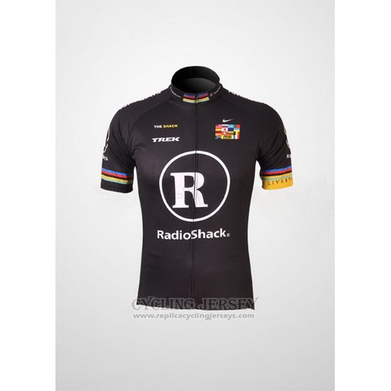 2010 Cycling Jersey Radioshack Black and Yellow Short Sleeve and Bib Short