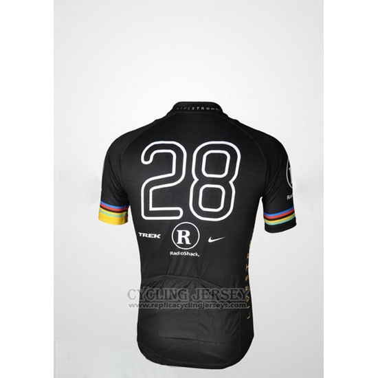 2010 Cycling Jersey Radioshack Black and Yellow Short Sleeve and Bib Short