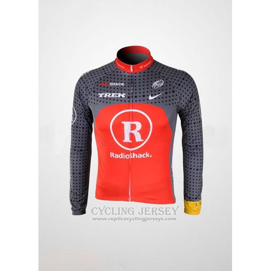 2010 Cycling Jersey Radioshack Orange and Gray Long Sleeve and Bib Tight Pantaloni