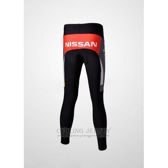 2010 Cycling Jersey Radioshack Orange and Gray Long Sleeve and Bib Tight Pantaloni