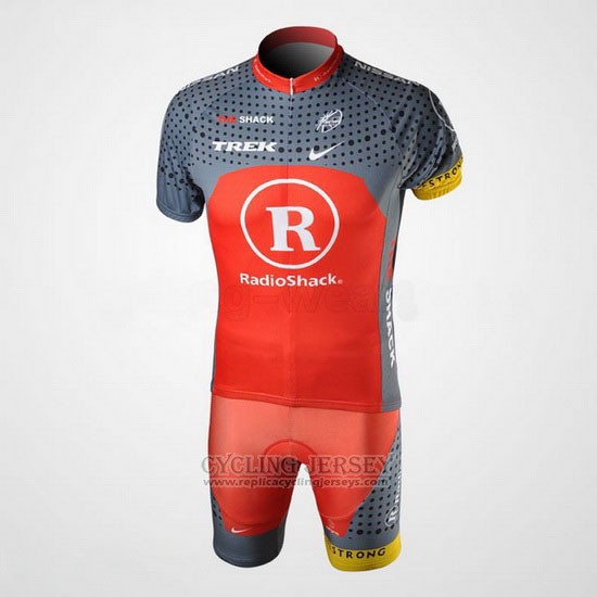 2010 Cycling Jersey Radioshack Orange and Gray Short Sleeve and Bib Short