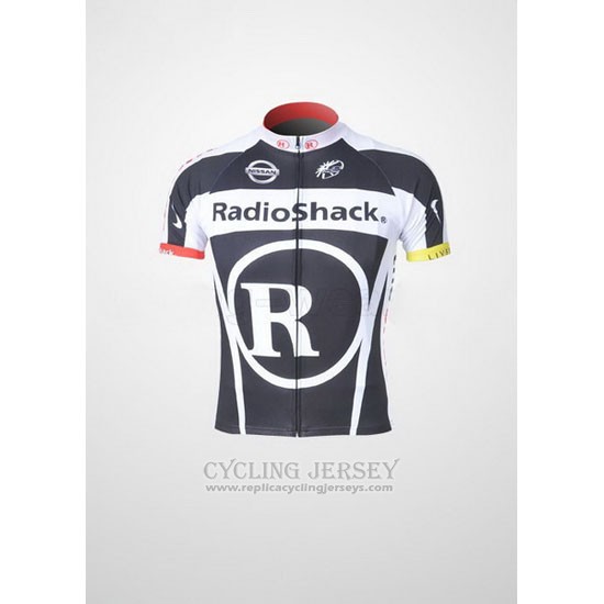 2011 Cycling Jersey Radioshack Black and White Short Sleeve and Bib Short