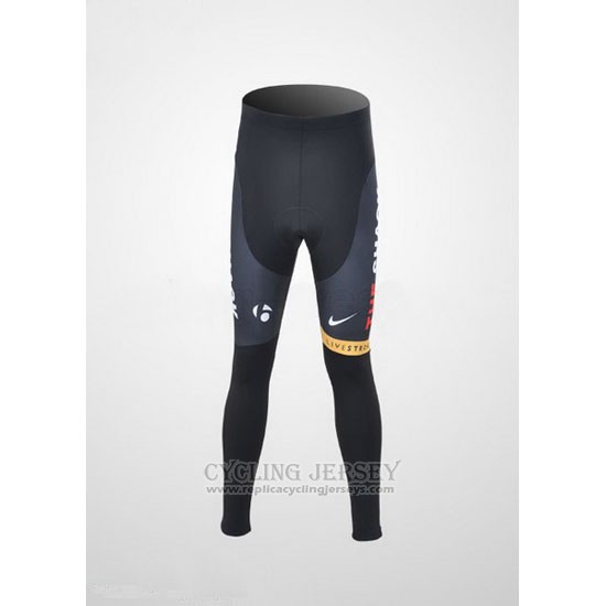 2011 Cycling Jersey Radioshack White and Red Long Sleeve and Bib Tight