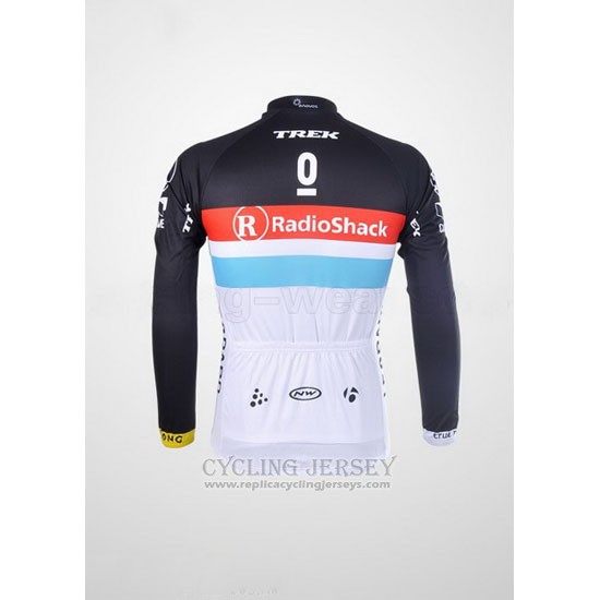 2012 Cycling Jersey Radioshack Black and White Long Sleeve and Bib Tight