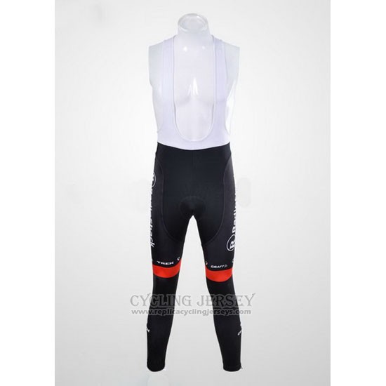 2012 Cycling Jersey Radioshack Black and White Long Sleeve and Bib Tight