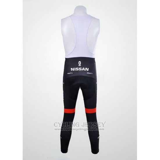 2012 Cycling Jersey Radioshack Black and White Long Sleeve and Bib Tight