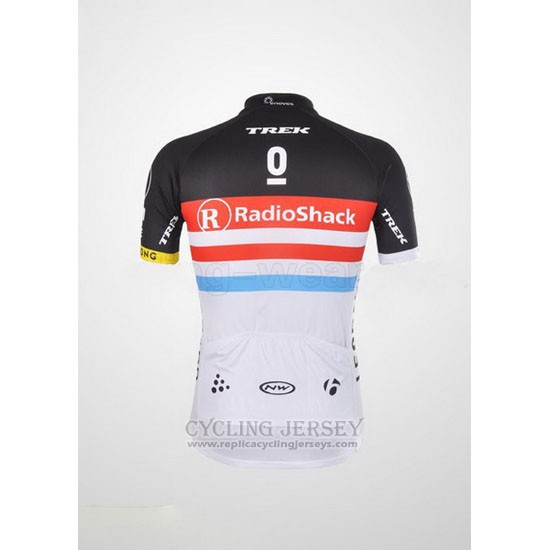 2012 Cycling Jersey Radioshack Black and White Short Sleeve and Bib Short