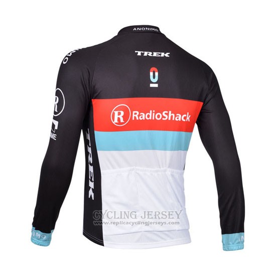 2013 Cycling Jersey Radioshack White and Black Long Sleeve and Bib Tight
