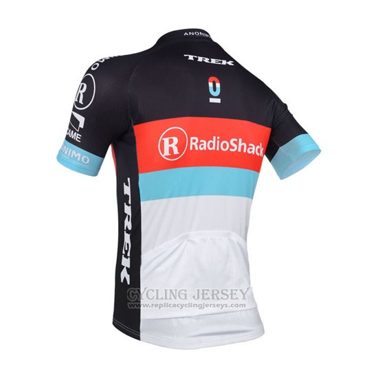 2013 Cycling Jersey Radioshack White and Black Short Sleeve and Bib Short
