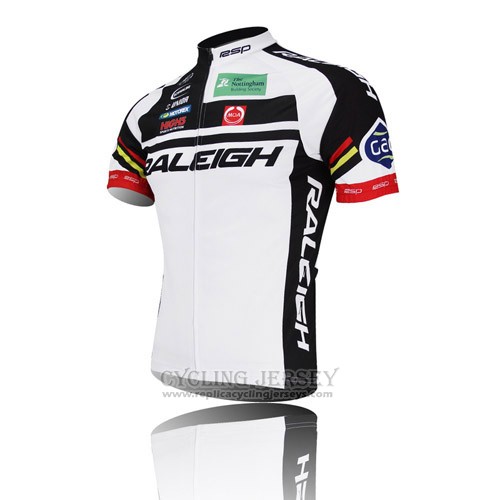 2013 Cycling Jersey Raleigh Black and White Short Sleeve and Bib Short