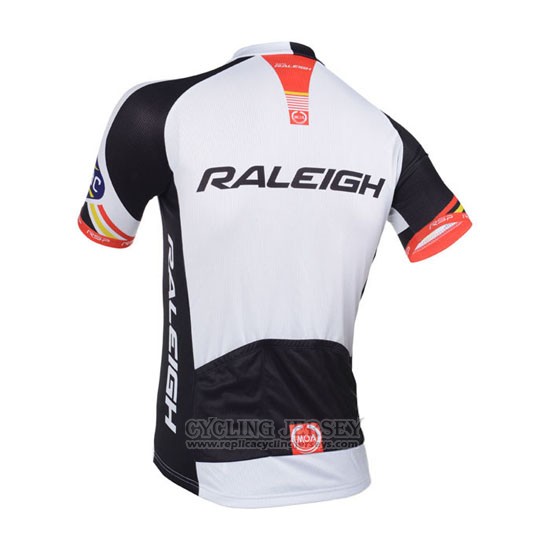 2013 Cycling Jersey Raleigh White and Black Short Sleeve and Bib Short
