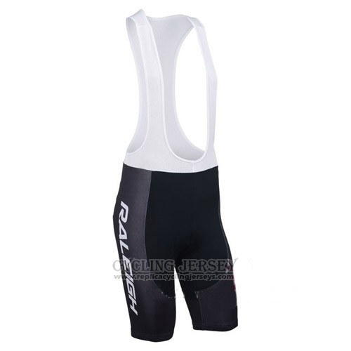 2014 Cycling Jersey Raleigh Black and Red Short Sleeve and Bib Short