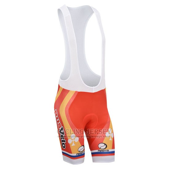 2013 Cycling Jersey Rusvelo Red Short Sleeve and Bib Short