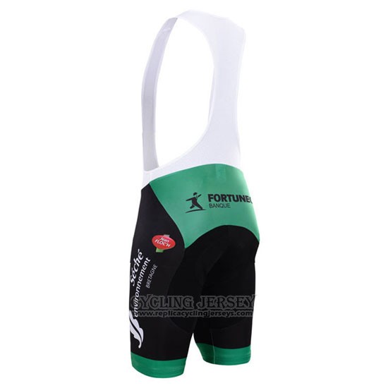2015 Cycling Jersey Seche Black and Green Short Sleeve and Bib Short