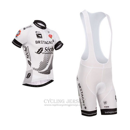 2015 Cycling Jersey Seche Black and White Short Sleeve and Bib Short