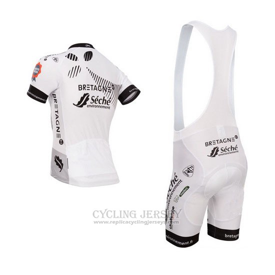 2015 Cycling Jersey Seche Black and White Short Sleeve and Bib Short