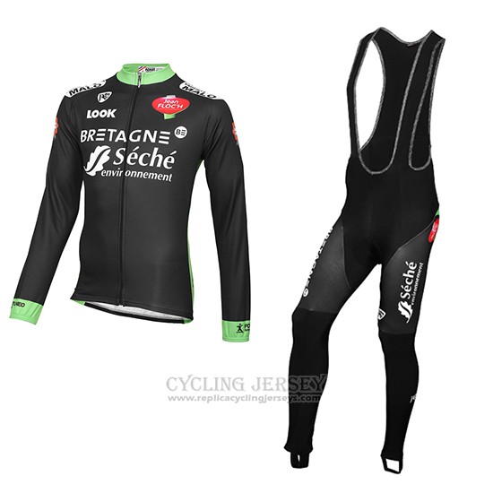 2016 Cycling Jersey Seche White Long Sleeve and Bib Tight