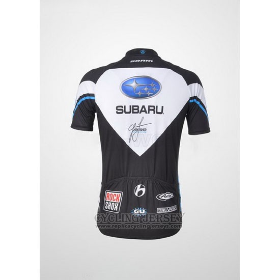 2011 Cycling Jersey Subaru Black and White Short Sleeve and Bib Short