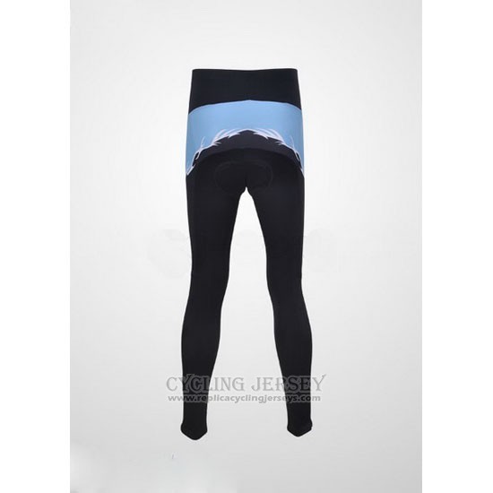 2011 Cycling Jersey Subaru Sky Blue and Black Long Sleeve and Bib Tight Pantaloni