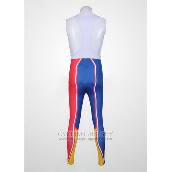 2011 Cycling Jersey Subaru Sky Blue and Yellow Long Sleeve and Bib Tight