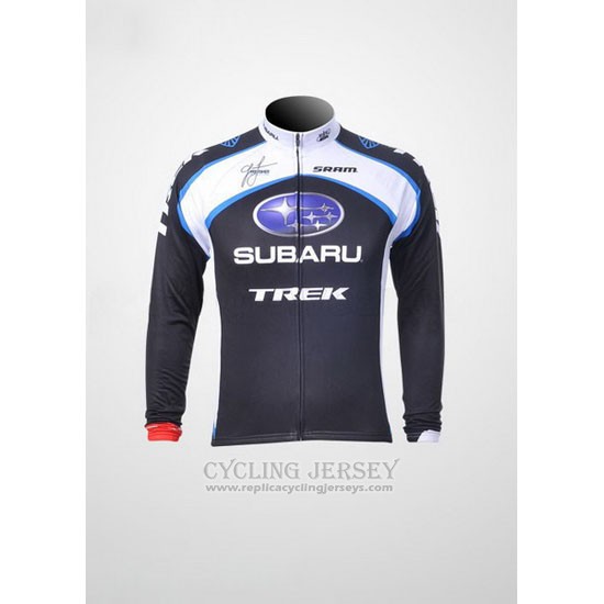 2011 Cycling Jersey Subaru White and Black Long Sleeve and Bib Tight
