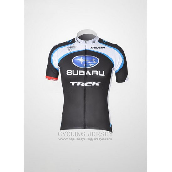 2011 Cycling Jersey Subaru White and Black Short Sleeve and Bib Short