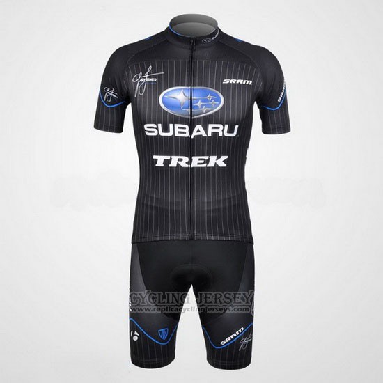 2012 Cycling Jersey Subaru Black Short Sleeve and Bib Short