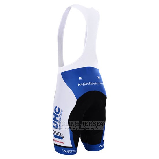 2015 Cycling Jersey UHC White and Sky Blue Short Sleeve and Bib Short