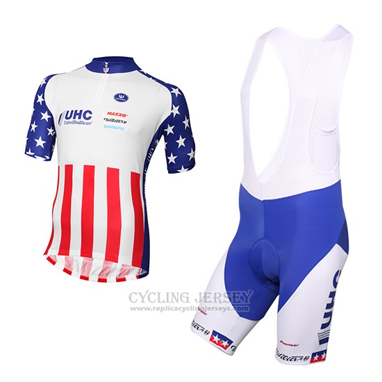 2016 Cycling Jersey United Healthcare Red and White Short Sleeve and Bib Short