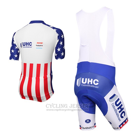 2016 Cycling Jersey United Healthcare Red and White Short Sleeve and Bib Short