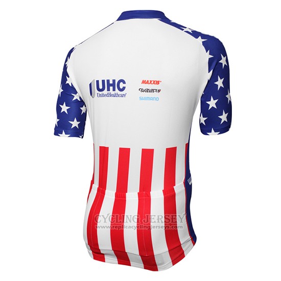 2016 Cycling Jersey United Healthcare Red and White Short Sleeve and Bib Short