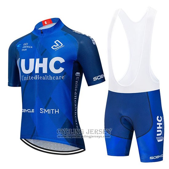 2020 Cycling Jersey UHC Dark Blue Short Sleeve And Bib Short