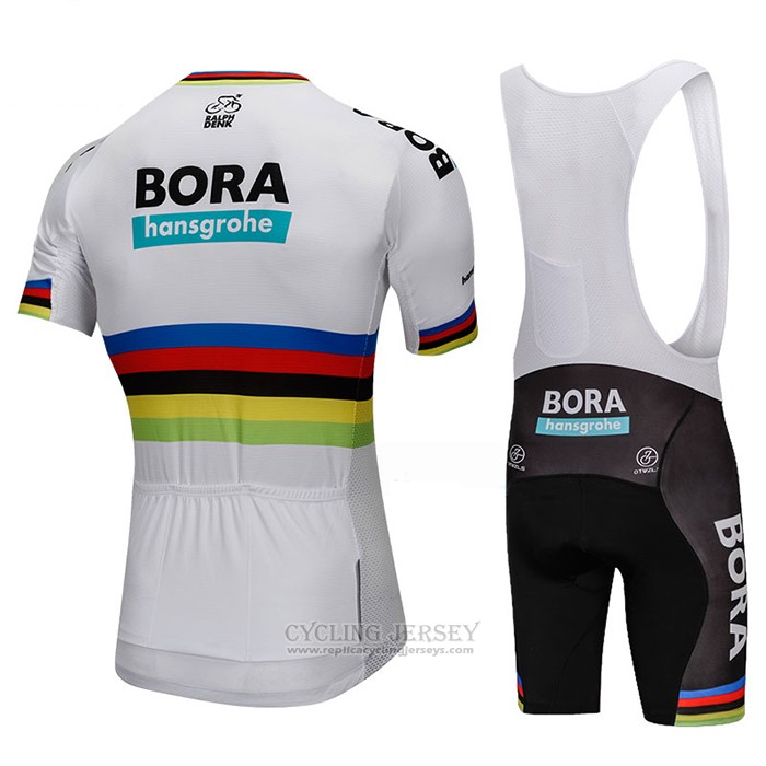 2018 Cycling Jersey UCI World Champion Bora White Short Sleeve and Bib Short