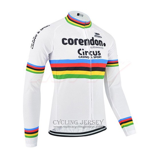 2019 Cycling Jersey UCI World Champion Corendon Circus Long Sleeve And Bib Tight