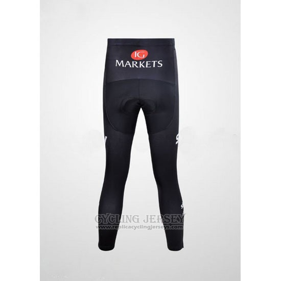 2012 Cycling Jersey Sky UCI World Champion Black and White Long Sleeve and Bib Tight