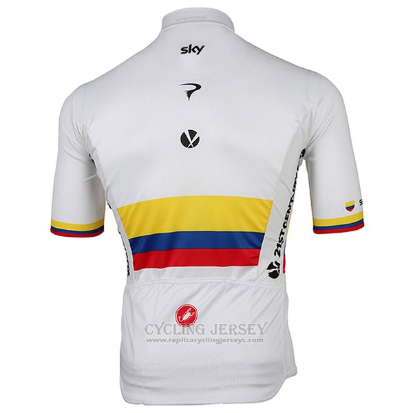 2017 Cycling Jersey Sky UCI World Champion Manica Short Sleeve and Bib Short