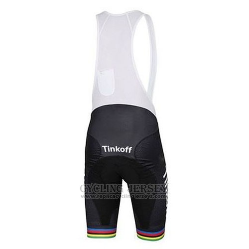 2016 Cycling Jersey UCI World Champion Tinkoff White Short Sleeve and Bib Short