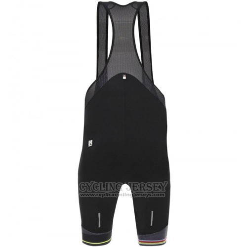 2016 Cycling Jersey Santini UCI World Champion Lider Black Short Sleeve and Bib Short