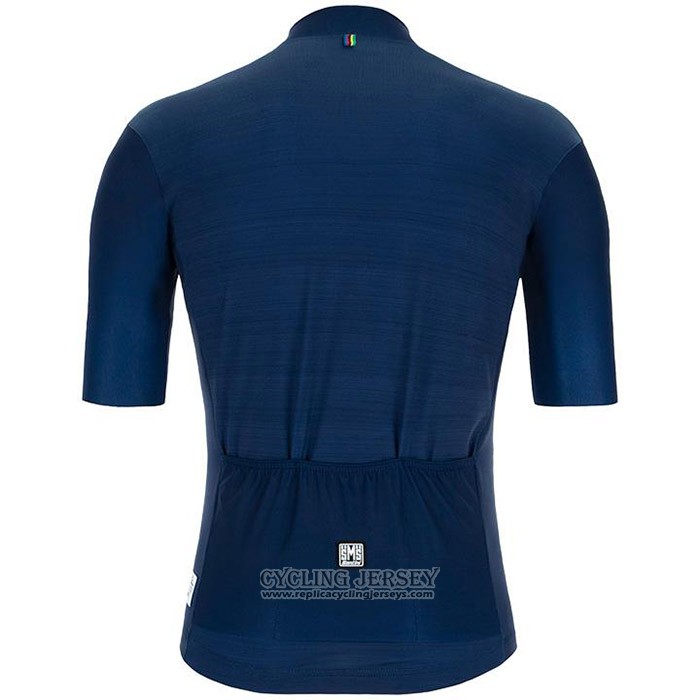 2020 Cycling Jersey UCI Deep Blue Short Sleeve And Bib Short