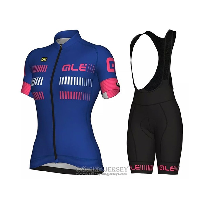 2021 Cycling Jersey Women ALE Blue Fuchsia Short Sleeve And Bib Short