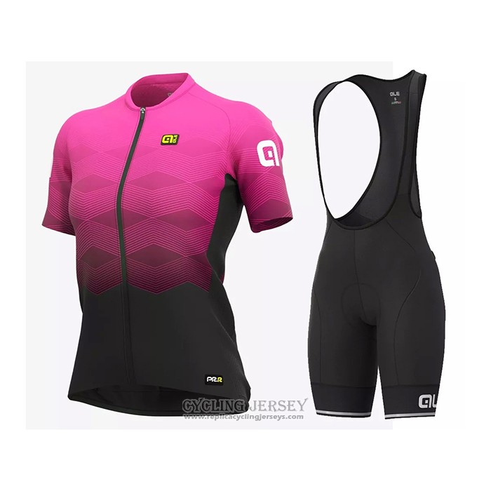 2021 Cycling Jersey Women ALE Fuchsia Short Sleeve And Bib Short