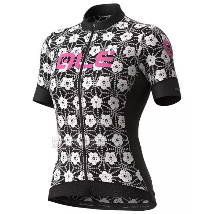 2022 Cycling Jersey ALE White Black Short Sleeve and Bib Short