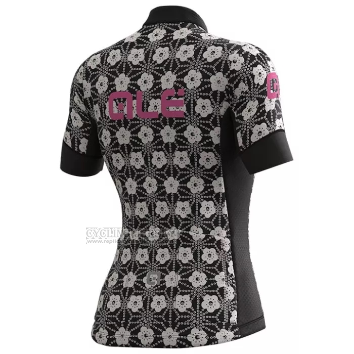 2022 Cycling Jersey ALE White Black Short Sleeve and Bib Short