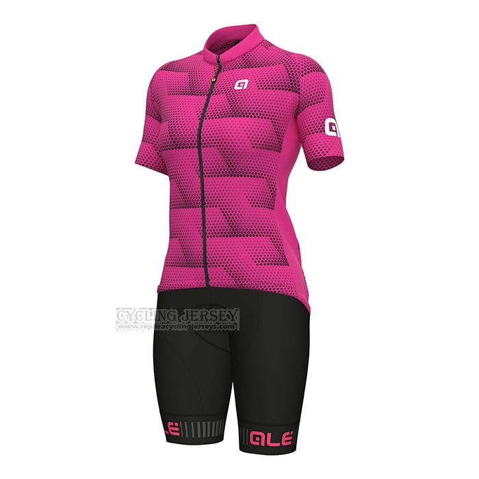 2022 Cycling Jersey Women ALE Fuchsia Short Sleeve and Bib Short