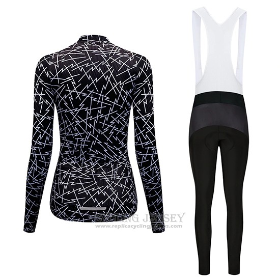 2019 Cycling Clothing Women Dirty Snow Black Long Sleeve and Overalls