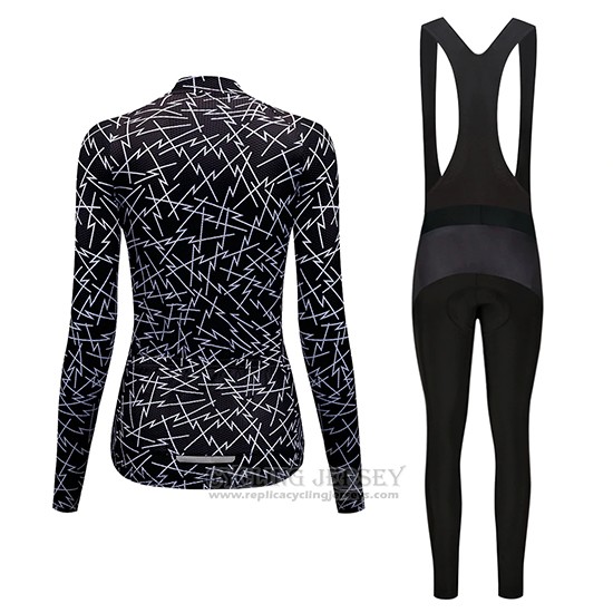 2019 Cycling Clothing Women Dirty Snow Black Long Sleeve and Overalls